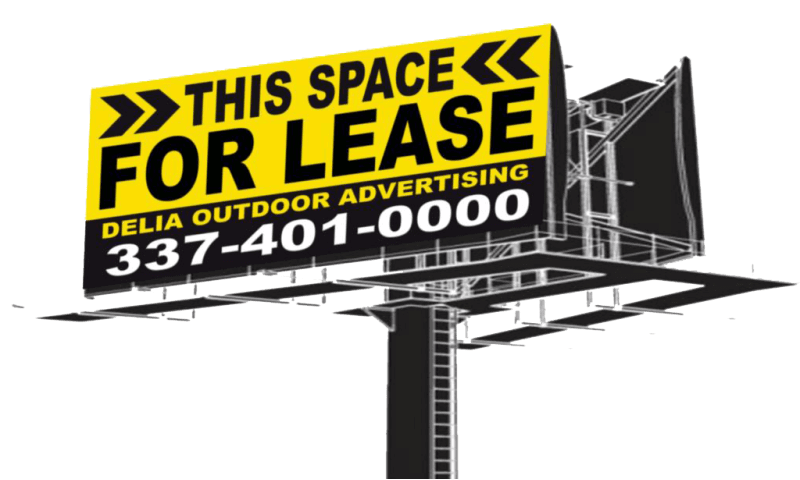Billboard with a "This Space for Lease" sign and phone number